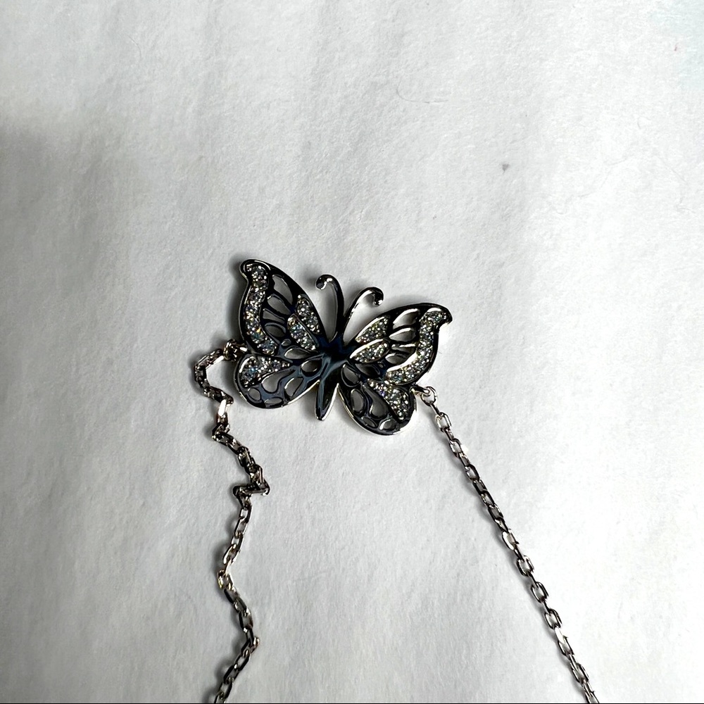 925 Silver Crystal Butterfly Bracelet
